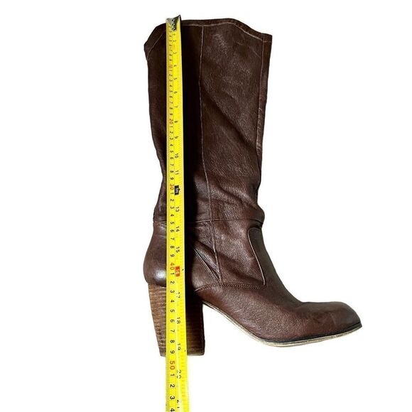 STEVE MADDEN Turnerr Brown Leather High Heeled Boot size 8.5 - Picture 11 of 15